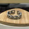 Anillo Cruzado Simple Antiguo Retro Estilo Coreano Moda Anillo de Línea Personalizado Anillo para Dedo Índice de Hombres y Mujeres Nuevo Estilo 2024