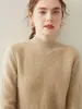 26 Novos Suéteres de Cashmere Grossos de Gola Alta para Outono e Inverno para Mulheres, Manga Longa, Malha Diagonal, Loose, Slimming, Pulôver