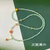 Pingente de Colar Aventurina Jade Trazendo Fortuna Estilo Nacional, Acessórios Nicho Estilo Chinês Hanfu, Presente para Mulheres, Colar de Aventurina Jade, Em Estoque