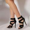 36-43 sapatos femininos plus size 41 novo desejo sandálias peep toe romanas europeias e americanas comércio exterior salto agulha salto alto oco 42
