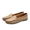 Zapatos de piel de vacuno de capa superior marca Ram originales para mujer, zapatos casuales cómodos de suela blanda, zapatos cómodos para mamá, mocasines