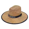 Chapéu de palha masculino de proteção solar ao ar livre de bambu, primavera e verão, chapéu de cowboy ocidental, chapéu alto, chapéu de sol de praia, chapéu de palha, atacado
