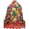 Tela de Algodón Estampada con Patrón de Plantas Mori Vintage Encaje Hueco Soluble en Agua Encaje de Cordón de Algodón