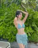 2025 Nuevo Estilo Coreano Ins Transfronterizo Sexy Sexy Encaje Pura Pasión Bikini Traje de Baño Dividido para Mujeres