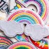 Serie de Nubes Arcoíris Pegatinas de Tela Bordada Transfronterizas Nuevas Parche Bordado para Computadora Zapatos Bolsos Ropa DIY Etiquetado