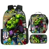 Mochila de Marvel Spider-Man Dibujos Animados Anime Bolsa Escolar Primaria Mochila Bolso de Mano Bolsa Sencilla para Lápices