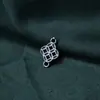 Prata de Lei S925 Prata Tailandesa DIY Contas Moeda de Cobre Pingente de Marca de Mão Pulseira de Corda Trançada Colar Contas Separadoras de Dinheiro Acessórios de Joias
