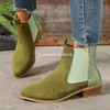 Botas estilo Martin europeias e americanas, para outono/inverno, bico fino, salto grosso, de calçar, estilo novo para 2026, disponíveis em tamanhos grandes, confortáveis e vendidas no atacado