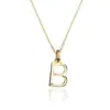 Nuevo Collar Colgante con Letra de Acero Inoxidable para Mujer de Amazon, Personalizado, Versátil, Sencillo y Moderno