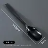 Cuchara de pico de pato desechable empaquetada individualmente cuchara de plástico espesa para llevar cuchara de postre mango largo cuchara coreana comercial