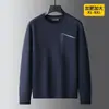 Suéter para Hombre Talla Grande Otoño Manga Larga Cuello Redondo Pulóver Gordo Holgado Deportivo Casual Camiseta Talla Extra Extra Grande