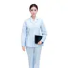 Conjunto de uniforme de enfermera de manga corta con cuello tipo traje, que consta de piezas separadas, adecuado para el trabajo en hospitales y farmacias; Uniforme médico de manga larga para personal, disponible en cuatro colores