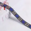 Fita jacquard floco de neve com base preta de 2CM para têxteis domésticos, decorações de janela, enfeites de vestuário, acessórios de renda DIY feitos à mão G3639