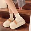 Nuevos Zapatos de Algodón 2024 Forrados de Felpa para Calentar Ropa de Casa Pantuflas de Algodón Calzado Exterior Bolsa Tacón Zapatos de Algodón Material Eva Antideslizante Impermeable