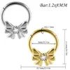 Brincos de Pressão Multiestilo de Zircônia Transfronteiriços Cor de Aço Anel de Divisão de Caveira Argola de Nariz Joia de Piercing de Aço Inoxidável Parafuso de Orelha