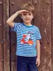 26 novos estilos de verão de camisetas de manga curta para meninos, camisetas infantis de gola redonda com estampa de desenho animado, moda europeia e americana, fornecimento transfronteiriço, roupas infantis