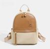 Moda Transfronteriza 2026 Nueva Mochila Versátil Simple de Color Sólido Tela Oxford con Cuero Estilo Versátil de Moda Mochila