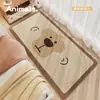 Alfombra de Imitación Cachemir con Dibujos para Mesita de Noche de Habitación de Niña, Felpudo Antideslizante para Habitación Infantil, Linda Alfombra de Peluche para Mesita de Noche