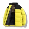 Abrigo acolchado de algodón para hombre con bloqueo de grafeno cálido cálido para pareja, estilo de costura otoño e invierno, cortavientos engrosado con cuello alto