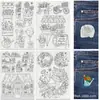 Tejido no tejido autoadhesivo soluble en agua, diseño de patrón floral para marcapáginas, material DIY soluble en agua para bordado en camisetas, mezclilla y ropa