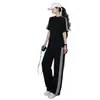 Conjunto Esportivo Feminino Verão 2026 Novo, Roupa de Corrida de Secagem Rápida, Casual Soltinho Fitness Corrida Roupa Esportiva de Seda Gelada