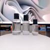 Botella de perfume de vidrio transparente, productos, subbotella, prensa, pulverizador, botella vacía, elegante, personalizada, 50 ml