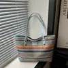 Bolso Tejido de Paja para Mujer 2026 Nuevo Estilo Verano Playa Elegante Bolso de Mano Simple Versátil Hombro Vacaciones Bolso Tejido