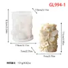 Molde de silicone para vela perfumada cilíndrica em relevo 3D tulipa girassol borboleta flor DIY sabonete artesanal