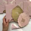 Invitaciones de Acrílico Espejo de Alta Gama Hechas a Medida de Fábrica con Sobres de Terciopelo Estampados en Oro y Borlas para Bodas e Invitaciones de Negocios