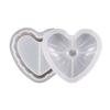 Caja de Almacenamiento de Resina Hecha a Mano DIY con Goteo de Cristal Forma de Corazón Frasco de Almacenamiento con Encaje Rayado Molde de Silicona de Yeso