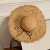 Sombrero de Playa de Paja Raffia Estilo Francés de Ala Ancha Sombrero de Protección Solar para Vacaciones en la Costa 2026 Nuevo Diseño Hueco Sombrero de Paja Parasol para Mujer