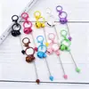 Nuevo llavero de campana de metal, llavero creativo de cuentas de colores caramelo para bricolaje, accesorio para mochila y equipaje, pequeño colgante