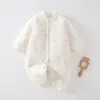 Macacão de Bebê 40g Roupas de Algodão 3 a 6 Meses Menina Roupas de Outono Macacão de Engatinhar Outono Manga Longa Macacão Pijama Espessado