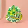 Ímãs de Geladeira de Guangxi, Lembranças de Madeira Culturais e Criativas com Tema de Cidade, Ímãs de Geladeira Turísticos das Cidades de Guilin, Liuzhou, Nanning