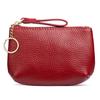 Nuevo Monedero con Cremallera Bolsa Simple para Guardar Llaves y Monedas Billetera Pequeña para Mujer Monedero de Cuero Genuino de Piel de Vaca de Primera Capa