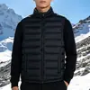 Chaleco de Algodón para Hombre de Comercio Exterior Invierno 2026, Cuello Alto Simple, Chaleco Exterior para Viaje, Chaleco Interior Ligero Cálido de Algodón para Hombre