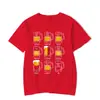 Playera Clásica Gráfica de Cuello Redondo para Hombre Happy Beer Estampada Top Camiseta Talla Grande Camiseta de Moda Harajuku para Hombre
