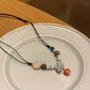 Exquisito collar de cuentas hecho a mano, diseño de nicho femenino, fresco, adecuado para vacaciones, cadena de clavícula con degradado, accesorios para nuevas novias