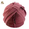 Novo Chapéu Turbante Quadrado Waffle de Algodão Espesso Chapéu Indiano Turbante Étnico Jdt-433G