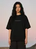 Camiseta de Manga Corta con Estampado de Graffiti Americano Tendencia Nacional Original Blackeden Letras Reflectantes para Hombres y Mujeres Tops de Pareja Verano