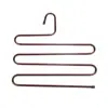 Colgador de Pantalones Multifuncional con Forma de S de Múltiples Capas Clip para Pantalones Colgador de Bufandas para Armario Perchero Mágico de Plástico con Spray de Hierro Colgador de Almacenamiento de Pantalones Perchero para Pantalones