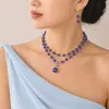 Collar de Perlas de Doble Capa de Lujo Ligero Estilo Francés para Mujer, Colgante con Cierre Ot de Diseño Exclusivo, Cadena para Clavícula, Accesorio de Cuello de Gama Alta