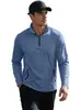 Sudadera con capucha deportiva para hombre, color liso, cuello alto, manga larga, cremallera a media altura, primavera, otoño, corte ajustado, casual, talla EU de Amazon