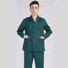 Roupas de trabalho de hospital de animais enfermeira terno manga longa feminina oral masculina sala de cirurgia roupas de trabalho uniforme tamanho