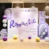 Decoración Romántica 520 Propuesta Tablero KT Día de San Valentín Interior y Exterior Atmósfera de Confesión Tablero de Fondo Decorativo Accesorios para Fiestas