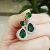 Brincos Estilo Coreano Aaa Brincos de Zircônia Gota d'Água Generosos Ruili Brincos Simples Cravejados com Clipes de Orelha Multicoloridos Brincos Mais Vendidos