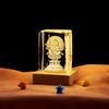 Cabeça de Cavalo Guanyin 3D Laser Escavação Interna Cubo de Cristal Salão de Buda Corredor de Adoração Artesanato Decoração Enfeites para Casa