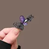 Grampo de Cabelo Estrela com Strass de Luxo Leve com Toque de Alto Padrão, Presilha Oval Tendência para Franja, Acessório de Cabelo Lateral, Grampo de Cabelo, Presilha Lateral de Cabelo para Mulheres