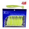 Cola de T de dos colores Paquete de 10 5.5/7/9cm Señuelo Luya Insecto Blando Lanzamiento Lejano Señuelo Artificial Pesca Pez Mandarín Perca Señuelo Blando