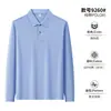 Suministro exclusivo transfronterizo de polos de piqué de algodón puro mercerizado para hombre, polos de manga larga para hombre con cuello, al por mayor en stock